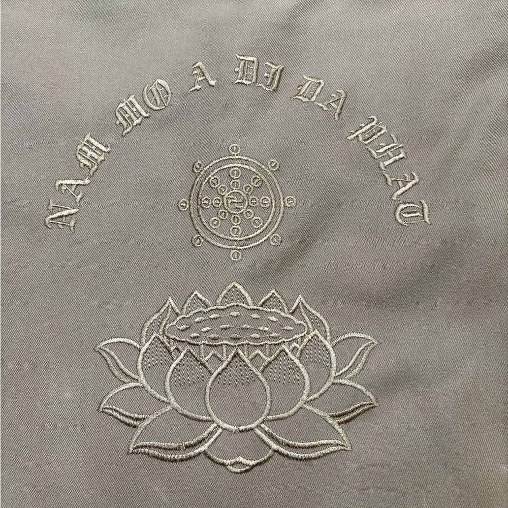 Embroidered Buddhist "Nam Mo A Di Da Phat" Messenger Bag - Picture 3 of 16